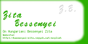 zita bessenyei business card